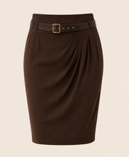 Load image into Gallery viewer, Frank Lyman Skirt 263049. Chocolate Brown