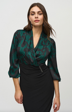 Load image into Gallery viewer, Joseph Ribkoff Silky Paisley Sheath Dress. 244128