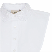 Load image into Gallery viewer, Fransa Fake White Shirt Collar with organza and bead details 20615727