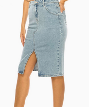 Load image into Gallery viewer, Mined Jean Skirt