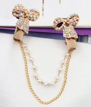 Load image into Gallery viewer, Clip On Rhinestone Brooch/ Sweater Clip BH1208-09G