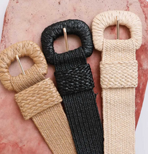 Load image into Gallery viewer, Rattan Stretch Belt. Sand