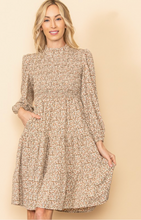Load image into Gallery viewer, Ell Vintage Tiered Dress with Smocked Bodice. EE1057