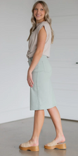 Load image into Gallery viewer, Remi Sage Coloured Denim Skirt
