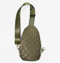 Load image into Gallery viewer, Sling Puffer Bag/ Army Green
