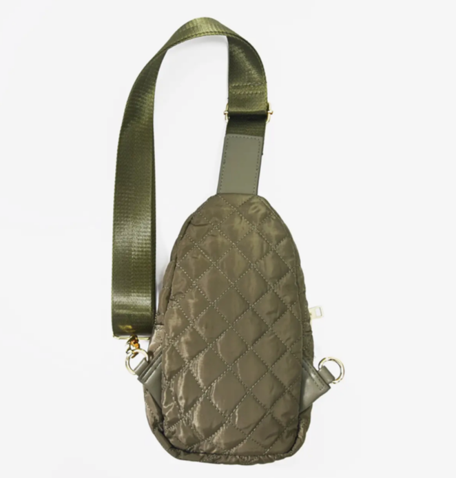 Sling Puffer Bag/ Army Green