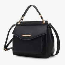 Load image into Gallery viewer, MFK Backpack, Vegan Leather Crossover Handbag /Black

