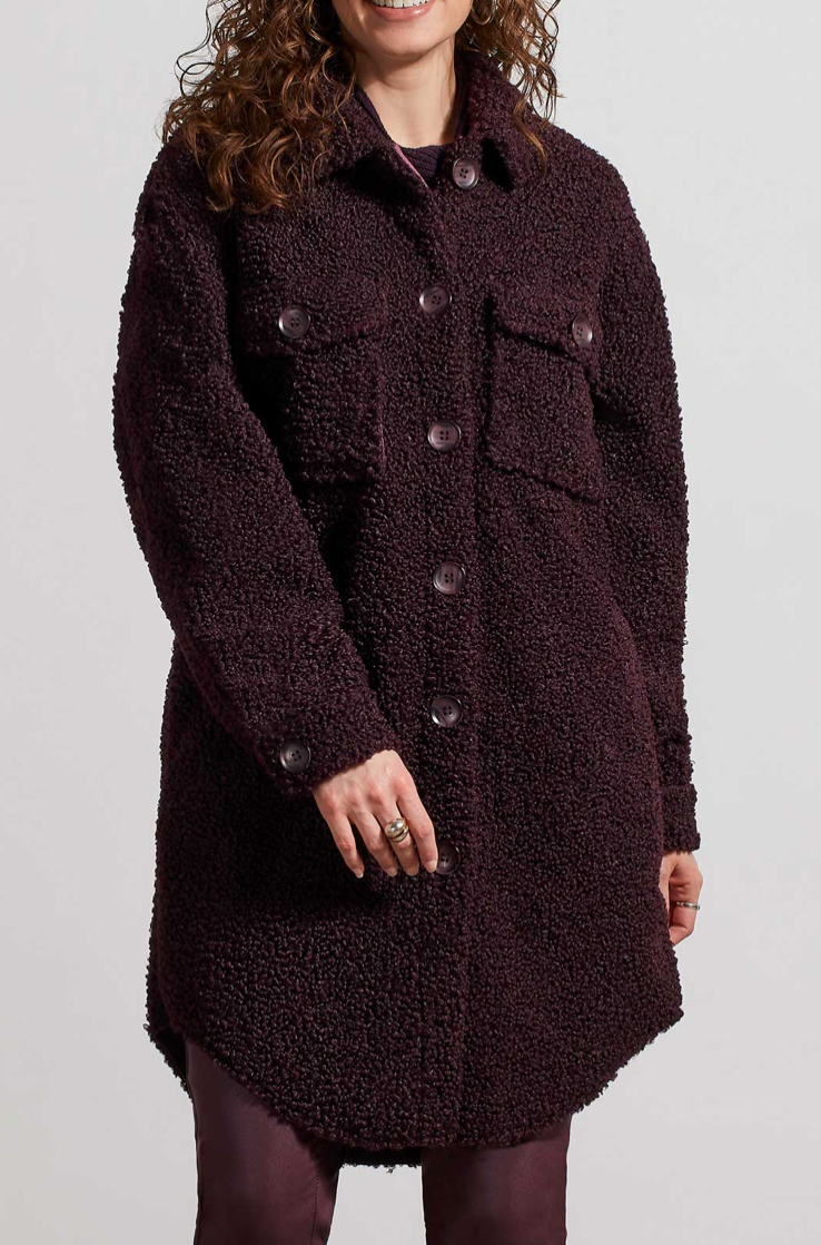 Tribal Bonded Shearling Coat