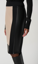 Load image into Gallery viewer, Joseph Ribkoff Faux Leather / Knit. Skirt
