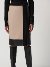 Load image into Gallery viewer, Joseph Ribkoff Faux Leather / Knit. Skirt
