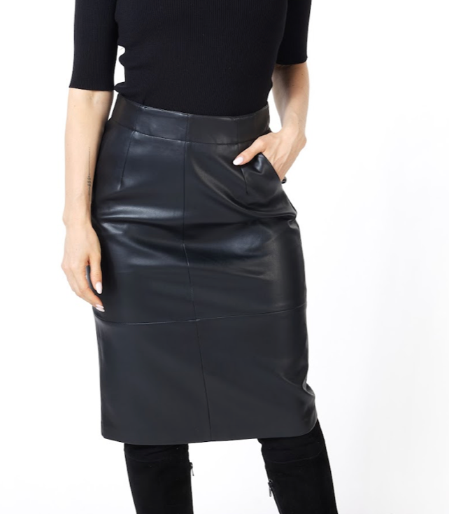 Esqualo Faux Leather Skirt/ F2311509