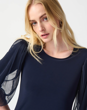 Load image into Gallery viewer, Joseph Ribkoff Sily Knit Top W/ Mesh Sleeves
