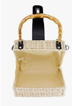 Load image into Gallery viewer, Bamboo Wicker Messenger Bag/ Beige
