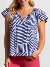 Load image into Gallery viewer, Tribal Frilled Cap Sleeve Cotton Top
