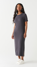Load image into Gallery viewer, Dex Ribbed T Shirt Midi  Dress. 2322002 D
