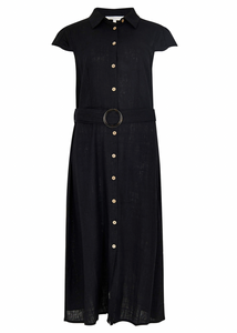 Apricot Vintage Button Dress 843103/ Linen