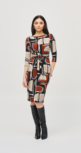 Joseph Ribkoff Abstract Print Sheath Dress  243325