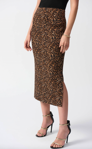 Joseph Ribkoff Leopard Print Skirt.  244260