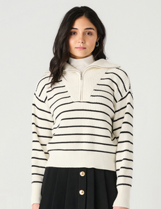 Dex LS Half Zip Textured Sweater  2427248 D