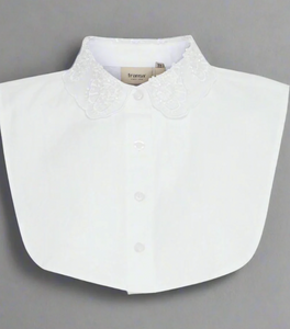 Fransa Fake White Shirt Collar with organza and bead details 20615727