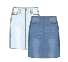 Load image into Gallery viewer, Tribal Pull on Denim Skort W/ Pockets. 53660-2020 Stormy Blue
