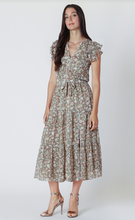 Load image into Gallery viewer, Dex Flutter Sleeve Tiered Midi Dress. 2522509D
