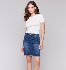 Charlie B Basic Denim Skirt. C7042T/431A   007 Indigo