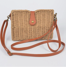 Load image into Gallery viewer, Rattan Basket Clutch W/Long Strap
