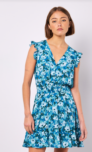 Apricot Blurred Daisy Dress. 966475
