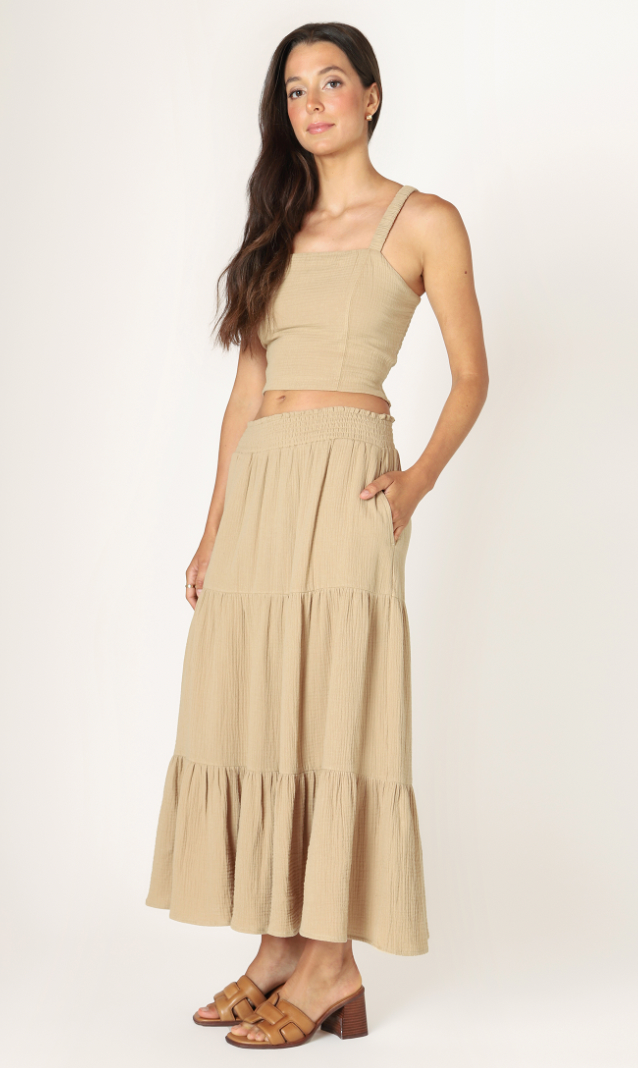 Dex Pull On Textured Midi Skirt  2522707 D