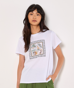 Apricot Screen Print T Shirt. 962699