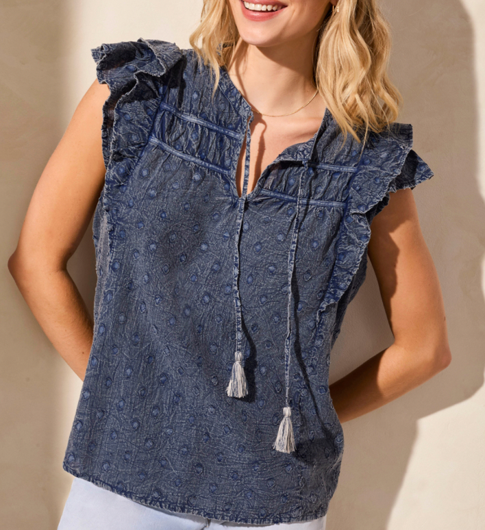 Tribal Frill Sleeve Blouse 58260 5299