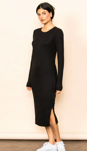 Ell Rib Knit Dress (Midi Length)
