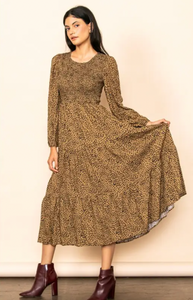 Ell Smocked Chest Midi Dress