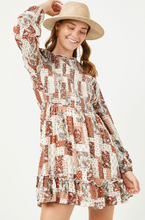 Load image into Gallery viewer, Hayden Patchwork Smocked Dress. HN4118

