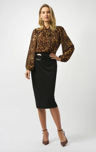 Joseph Ribkoff Crepe Pencil Skirt. 252134