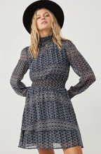 Load image into Gallery viewer, Hayden Womens Patterned Stripe Smock Neck Cutout Dress. HK1249
