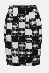 Joseph Ribkoff Jacquard Pull on Skirt.  253146
