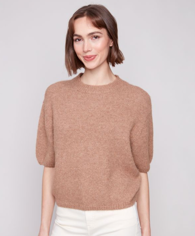 Charlie B Elbow Sleeve Sweater. C2858/340C