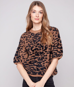 Charlie B Elbow Sleeve Sweater C2858P/449C.