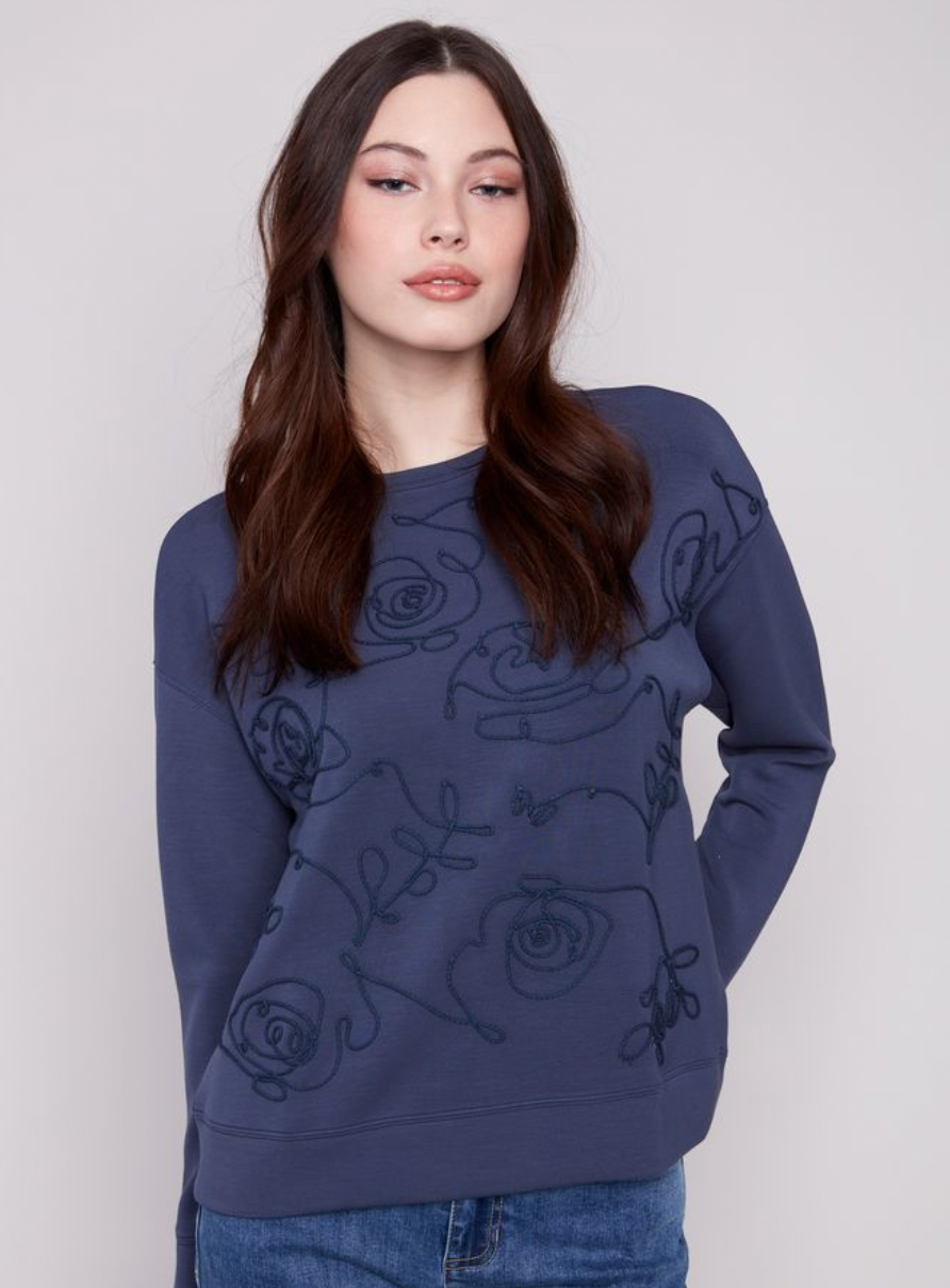 Charlie B Scuba Sweater. C1406E/330C  907