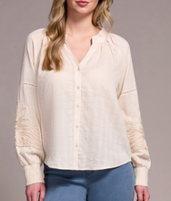 Load image into Gallery viewer, Tribal Blouse W/ Applique on Sleeve. 24080/8299
