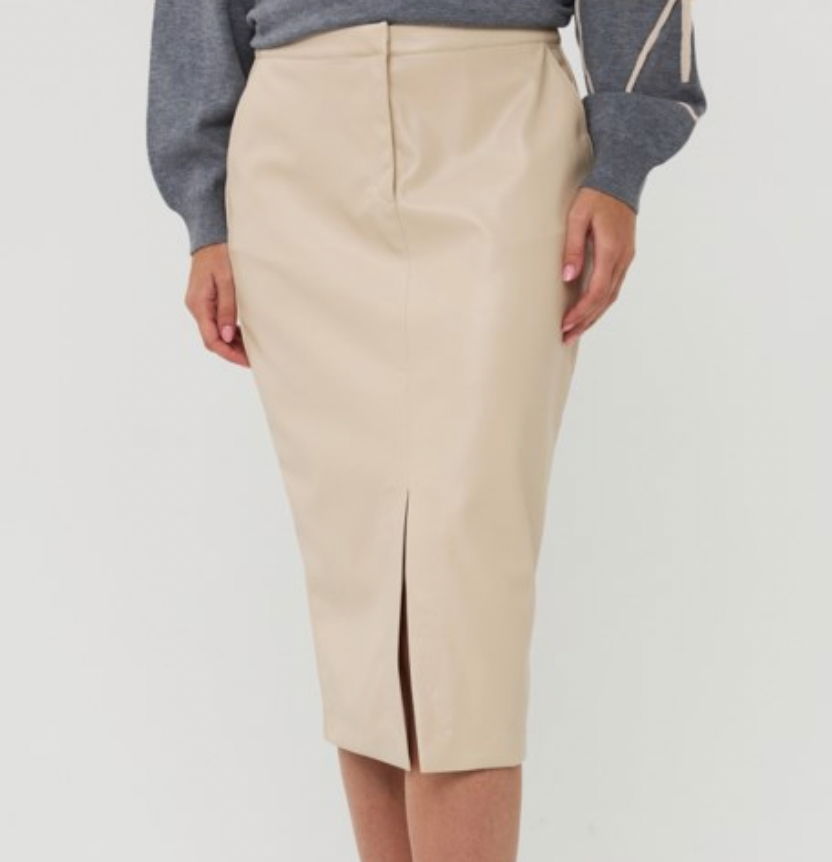 Esqualo Vegan Leather Skirt.
