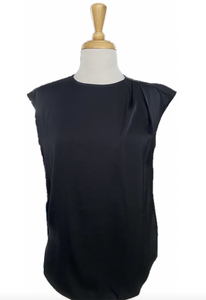 Esqualo Top W/ Gathering, F2510520 (Black)