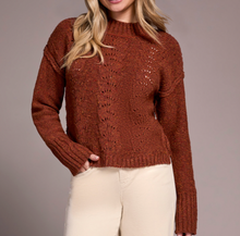 Load image into Gallery viewer, Tribal Crew Neck Sweater W/ Puffed Sleeve59540/5046
