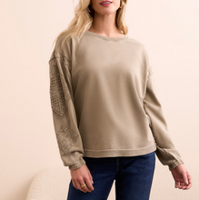Load image into Gallery viewer, Tribal Crew Neck Sweater W/ Applique Detail. 59860/5082
