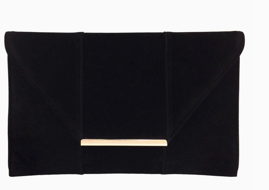 Faux Microsuede Envelope Clutch