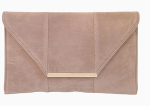 Faux Microsuede Envelope Clutch