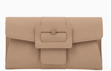 Load image into Gallery viewer, Synthetic Leather Belted Envelope Clutch
