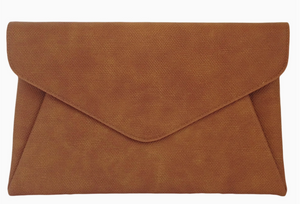 Synthetic Leather Double Pocket Envelop Clutch